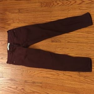 Abercrombie & Fitch burgundy skinny jeans 4R